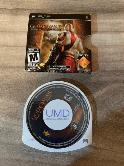 PiXEL-RETRO.COM : SONY PLAYSTATION PORTABLE (PSP) COMPLET CIB BOX MANUAL GAME NTSC GOD OF WAR CHAINS OF OLYMPUS NOT FOR RESALE