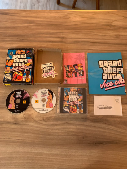 PiXEL-RETRO.COM : COMPUTER (PC) COMPLETE CIB BOX MANUAL GAME NTSC GRAND THEFT AUTO VICE CITY