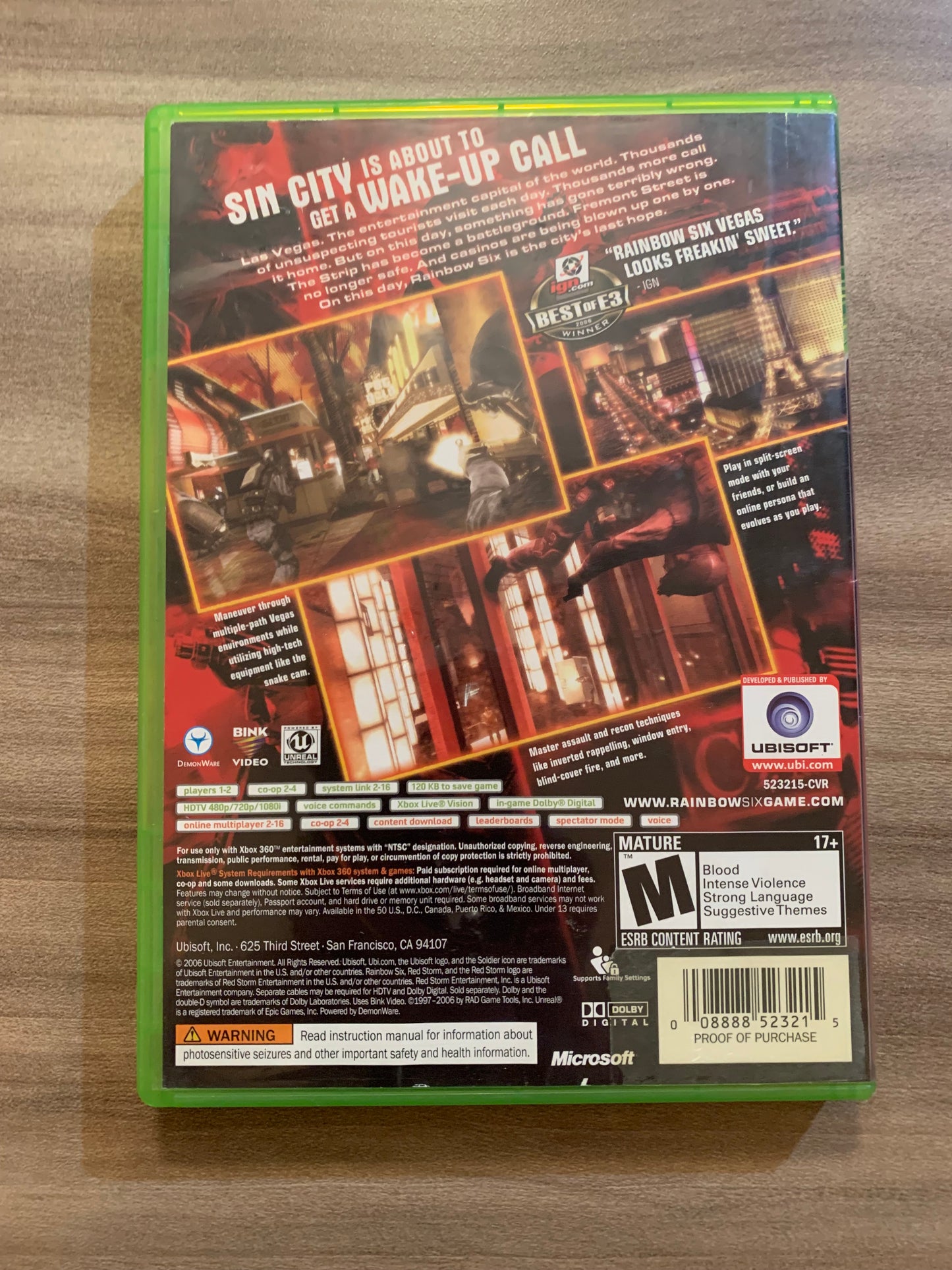 MiCROSOFT XBOX 360 | TOM CLANCYS RAiNBOW SiX VEGAS