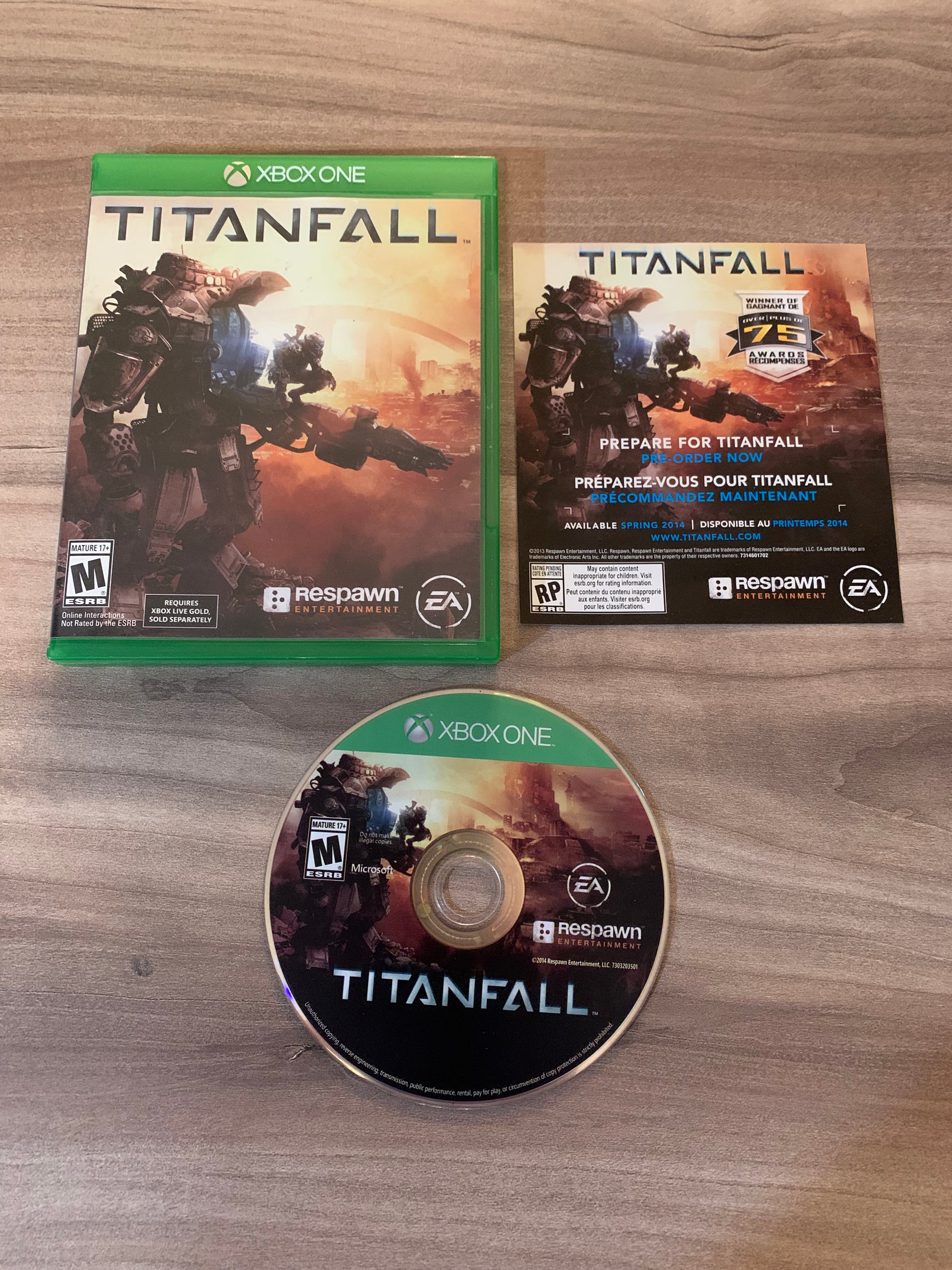 PiXEL-RETRO.COM : MICROSOFT XBOX ONE COMPLETE CIB BOX MANUAL GAME NTSC TiTANFALL