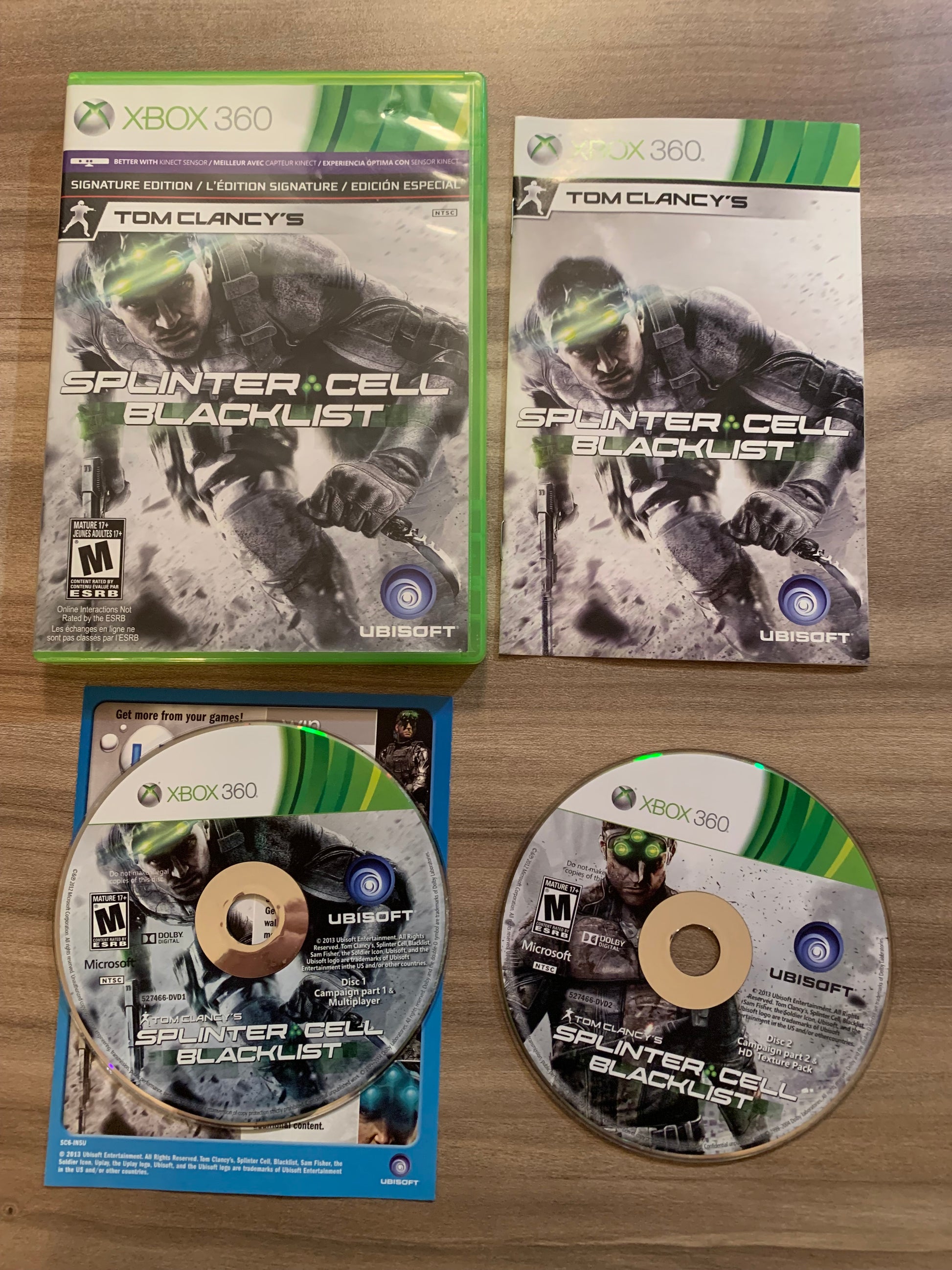 PiXEL-RETRO.COM : MICROSOFT XBOX 360 COMPLETE CIB BOX MANUAL GAME NTSC TOM CLANCY'S SPLINTER CELL BLACKLIST