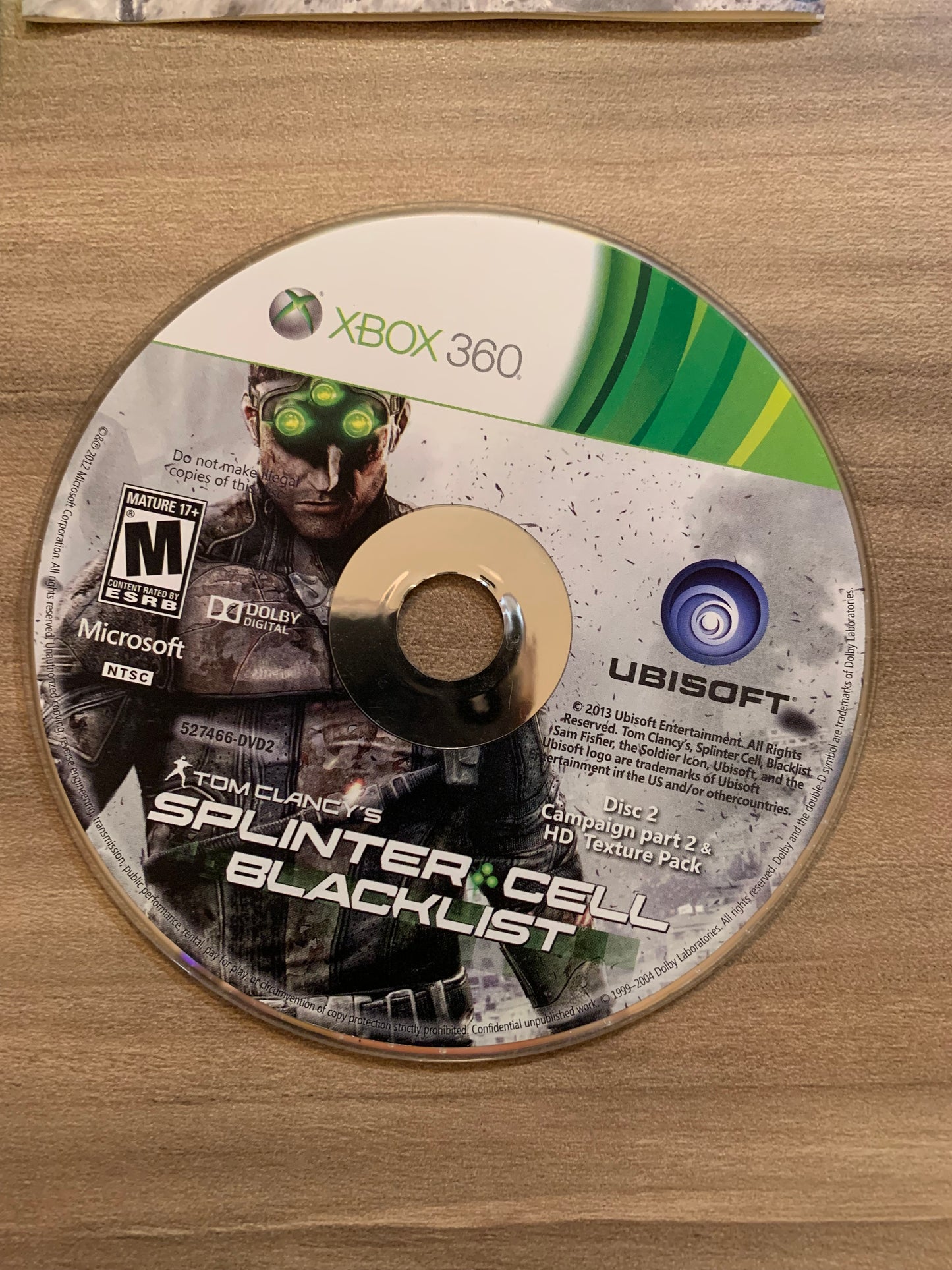 MiCROSOFT XBOX 360 | TOM CLANCYS SPLiNTER CELL BLACKLiST | SiGNATURE EDiTiON