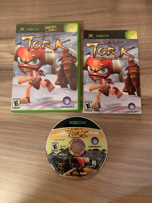 PiXEL-RETRO.COM : MICROSOFT XBOX COMPLETE CIB BOX MANUAL GAME NTSC TORK PREHISTORIC PUNK