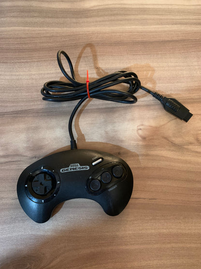 PiXEL-RETRO.COM : SEGA GENESIS ORIGINAL CONTROLLER BLACK 3 BUTTONS VERSION NTSC MK-1650