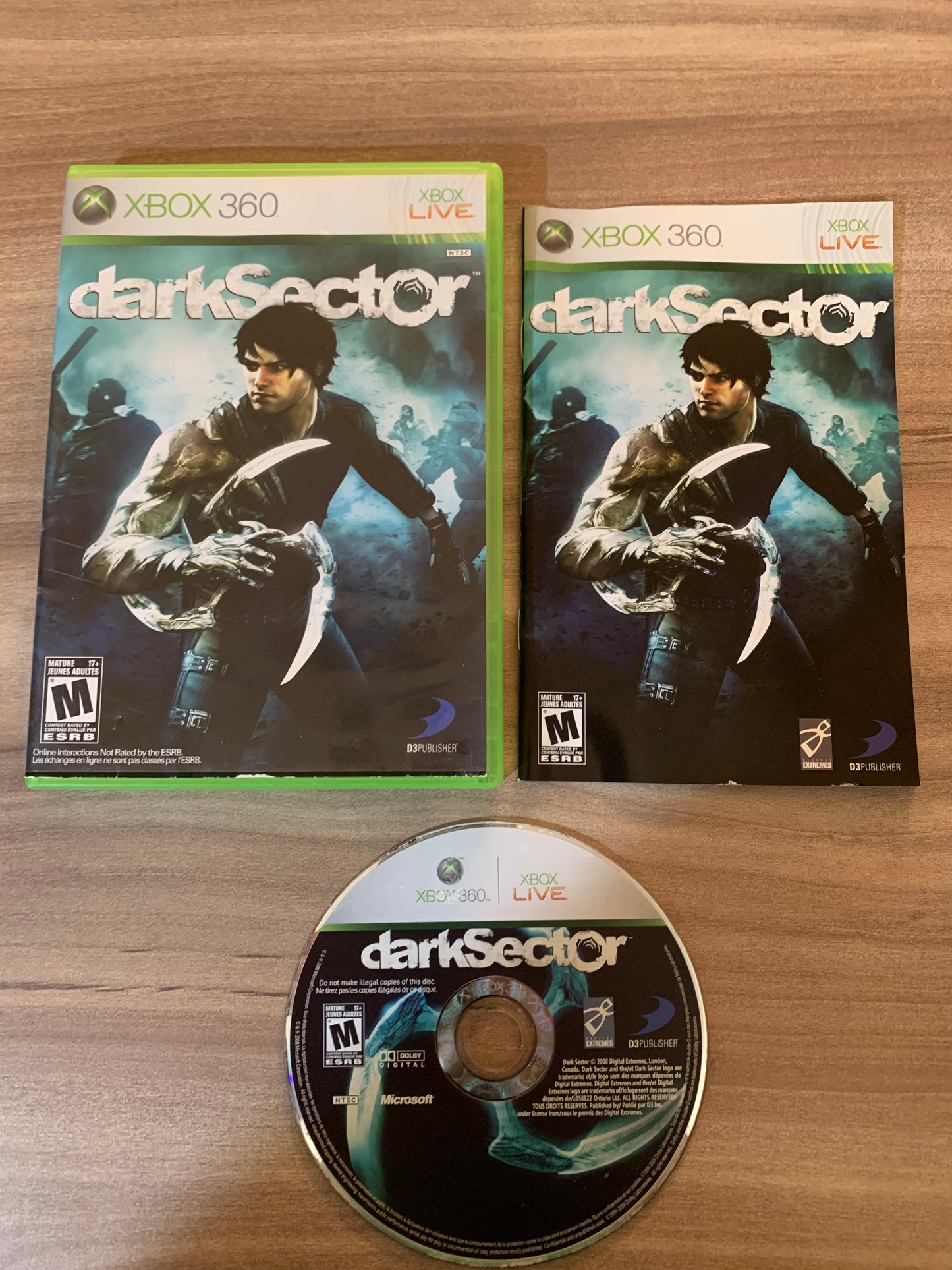 PiXEL-RETRO.COM : MICROSOFT XBOX 360 COMPLETE CIB BOX MANUAL GAME NTSC DARK SECTOR