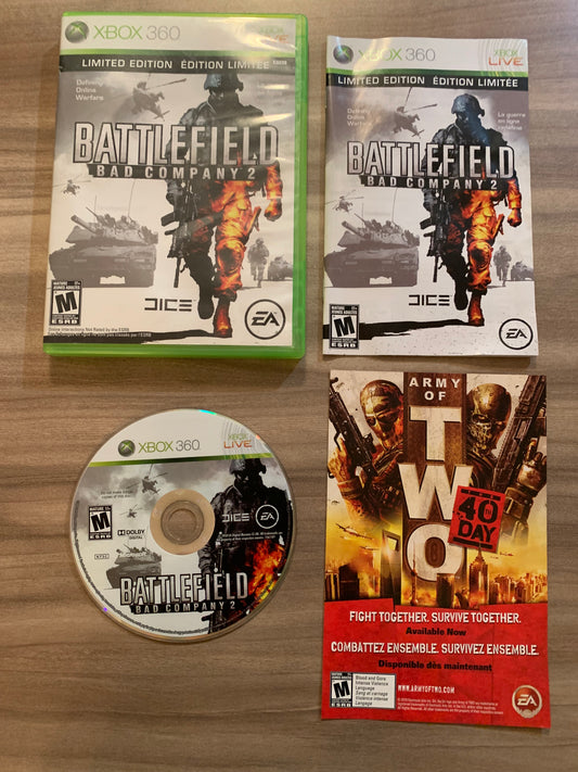 PiXEL-RETRO.COM : MICROSOFT XBOX 360 COMPLETE CIB BOX MANUAL GAME NTSC BATTLEFIELD BAD COMPANY 2