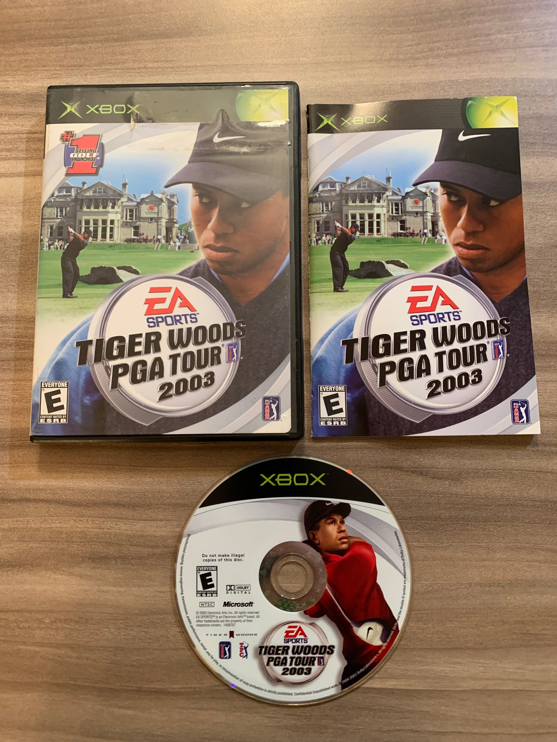 PiXEL-RETRO.COM : MICROSOFT XBOX COMPLETE CIB BOX MANUAL GAME NTSC TIGER WOODS PGA TOUR 2003