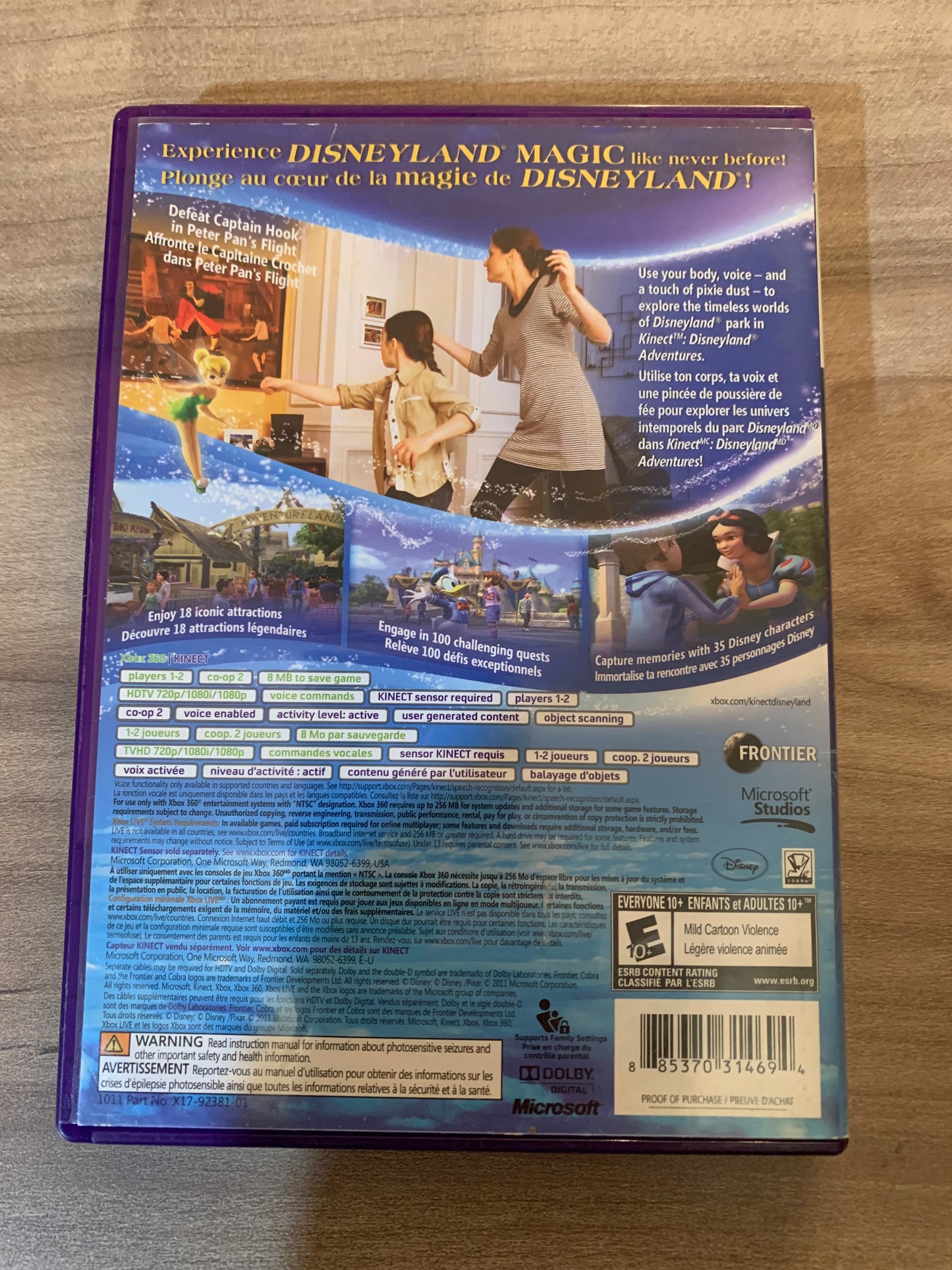 MiCROSOFT XBOX 360 | KiNECT DiSNEYLAND ADDVENTURES