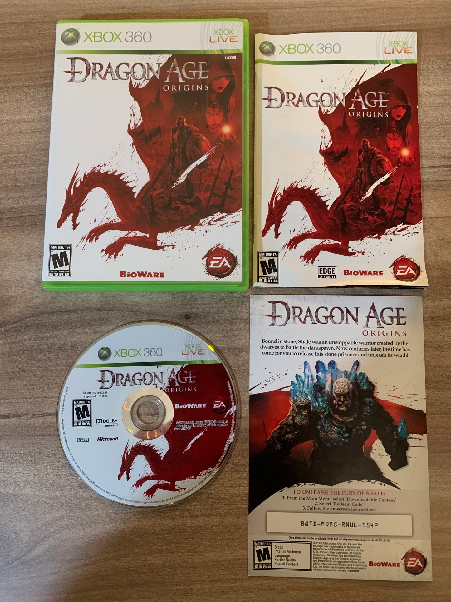 PiXEL-RETRO.COM : MICROSOFT XBOX 360 COMPLETE CIB BOX MANUAL GAME NTSC DRAGON AGE ORIGINS