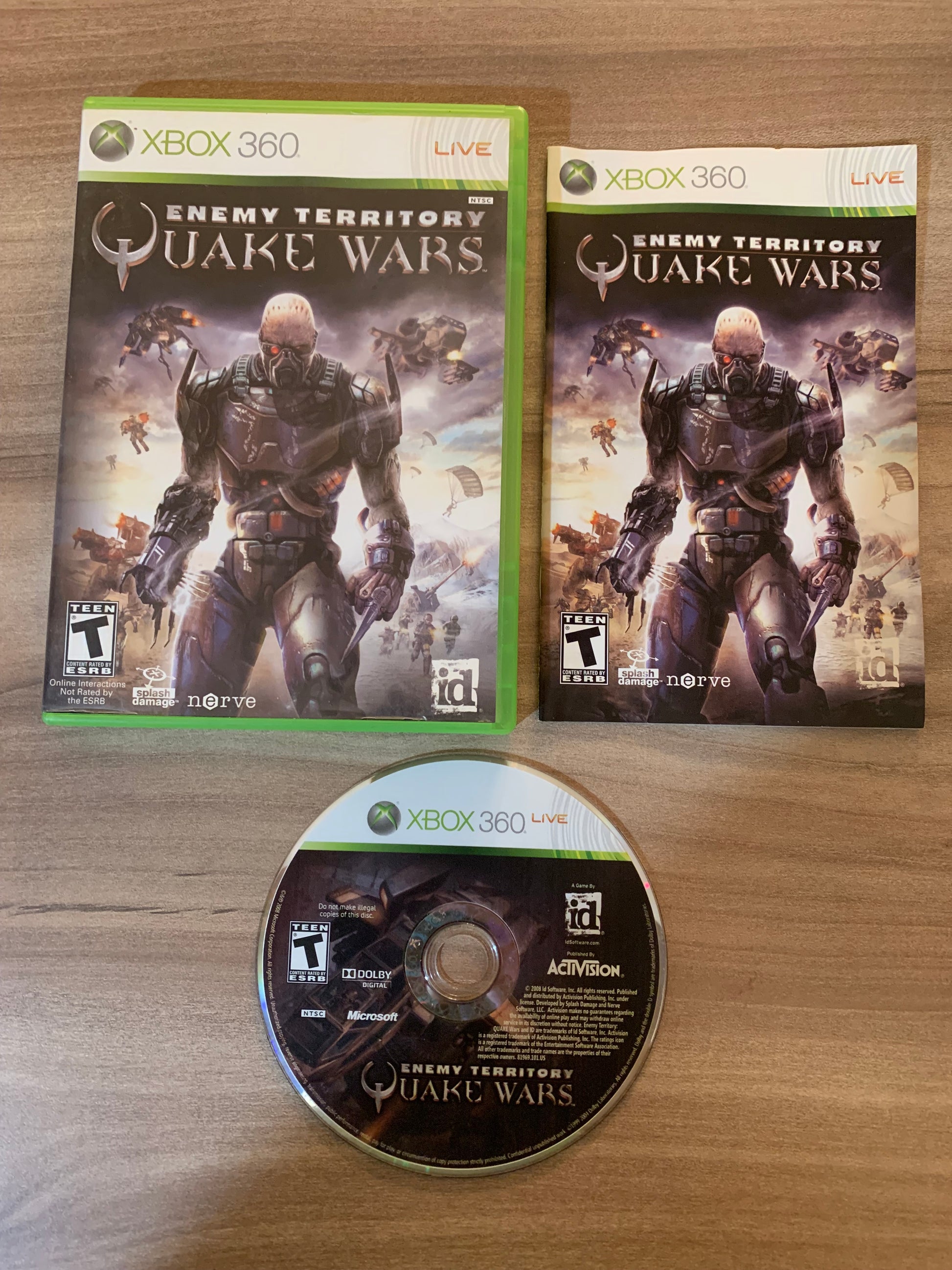 PiXEL-RETRO.COM : MICROSOFT XBOX 360 COMPLETE CIB BOX MANUAL GAME NTSC ENEMY TERRITORY QUAKE WARS