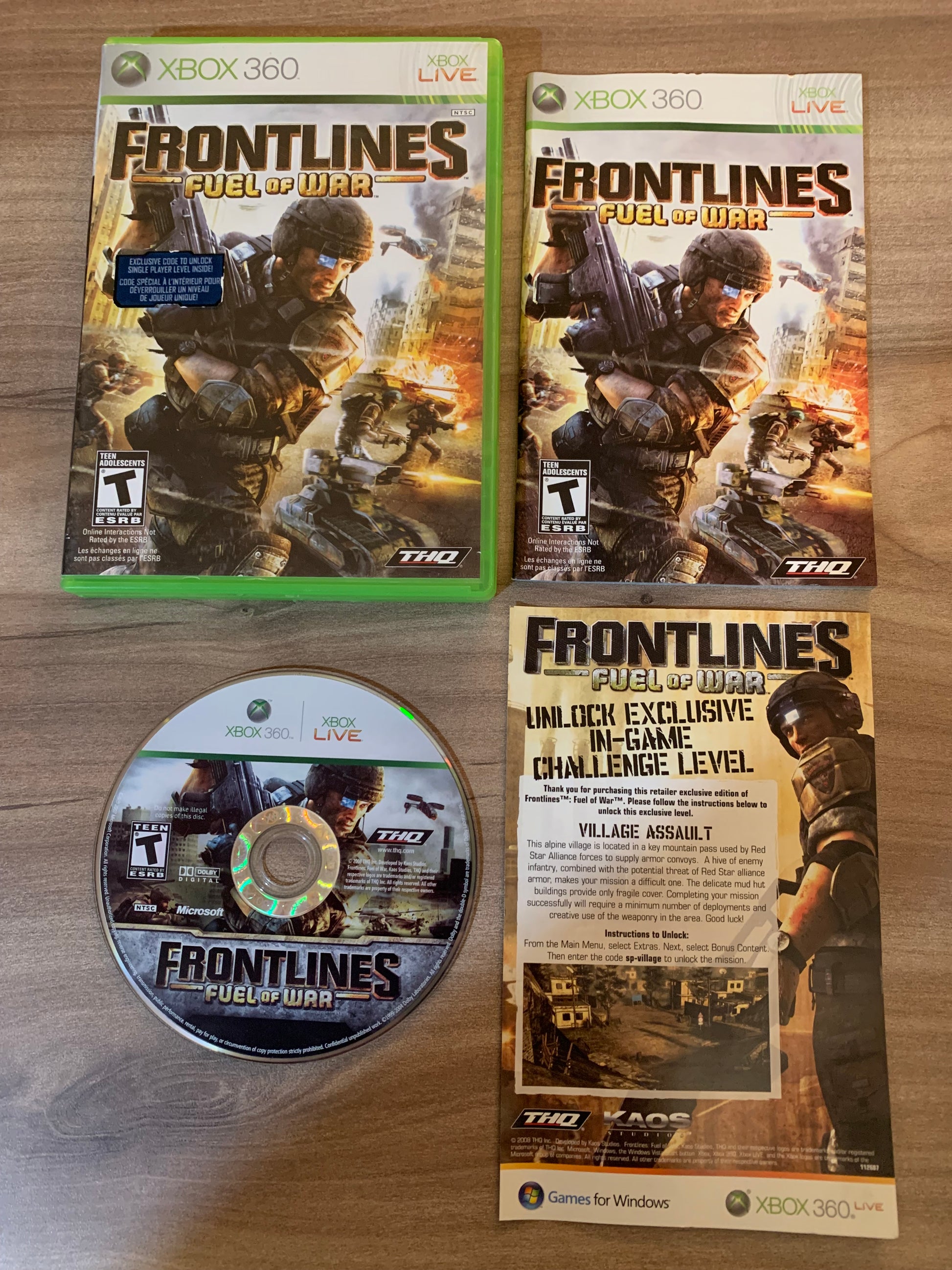 PiXEL-RETRO.COM : MICROSOFT XBOX 360 COMPLETE CIB BOX MANUAL GAME NTSC FRONTLINES FUEL OF WAR