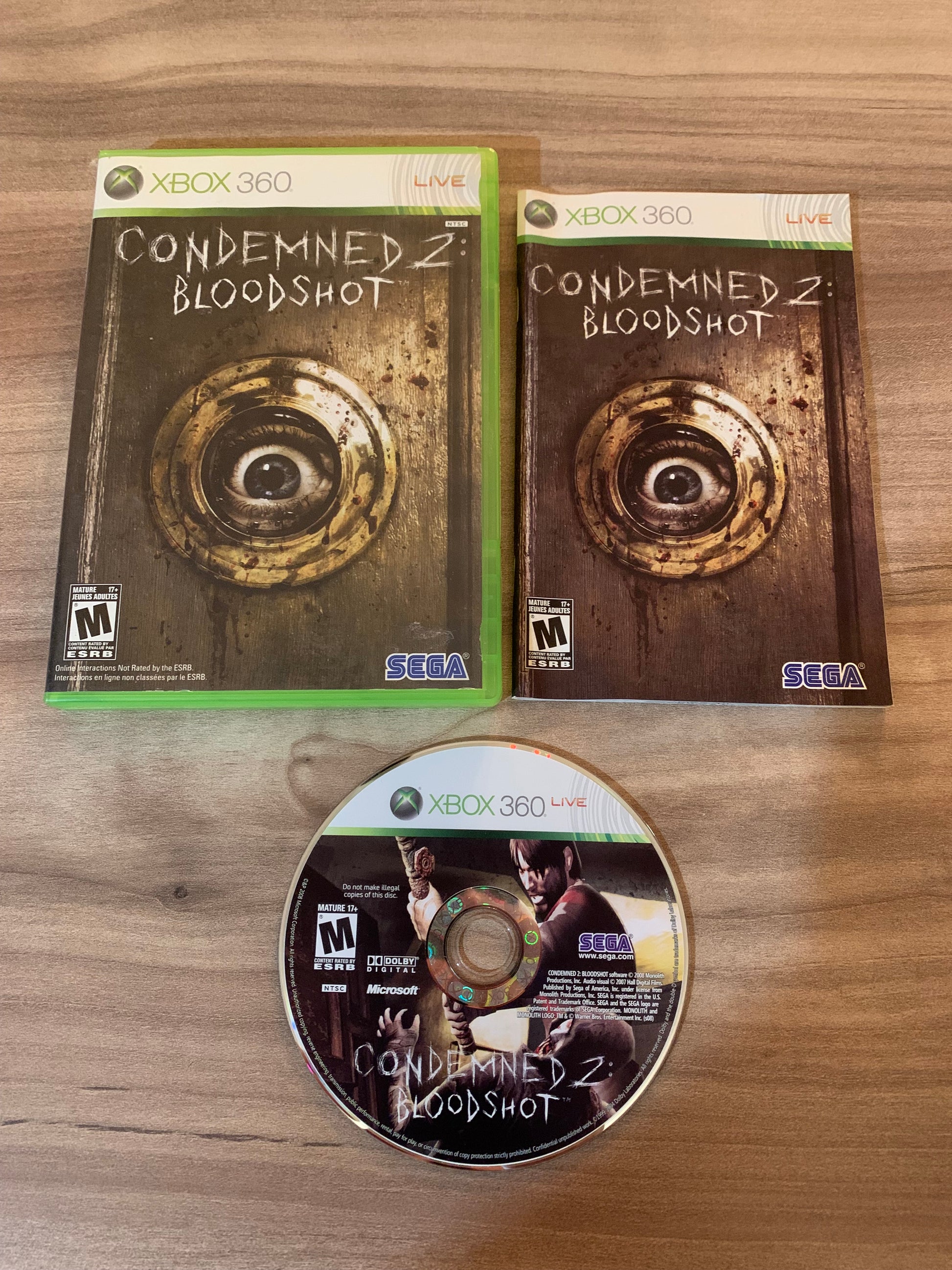 PiXEL-RETRO.COM : MICROSOFT XBOX 360 COMPLETE CIB BOX MANUAL GAME NTSC CONDAMNED 2 BLOODSHOT