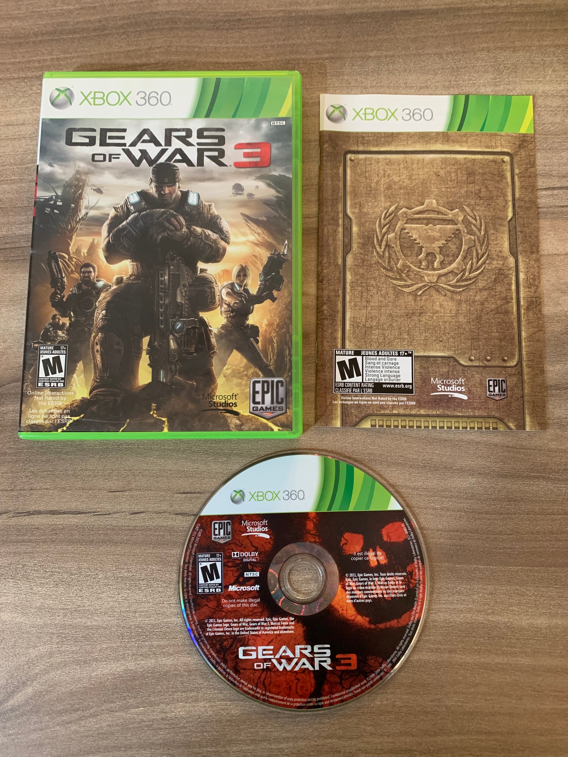 PiXEL-RETRO.COM : MICROSOFT XBOX 360 COMPLETE CIB BOX MANUAL GAME NTSC GEAR OF WAR 3