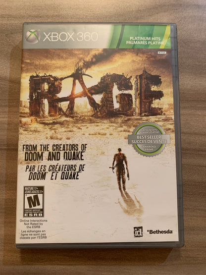 MiCROSOFT XBOX 360 | RAGE | PLATiNUM HiTS BEST SELLER