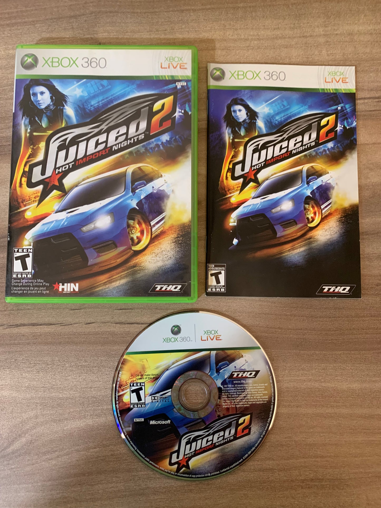 PiXEL-RETRO.COM : MICROSOFT XBOX 360 COMPLETE CIB BOX MANUAL GAME NTSC JUICED 2 IMPORT NIGHTS