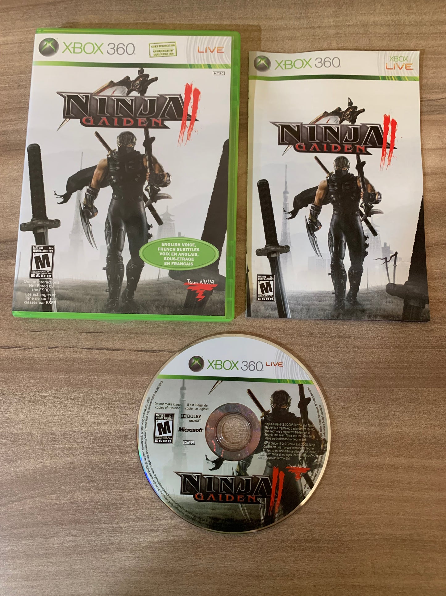 PiXEL-RETRO.COM : MICROSOFT XBOX 360 COMPLETE CIB BOX MANUAL GAME NTSC NINJA GAIDEN II