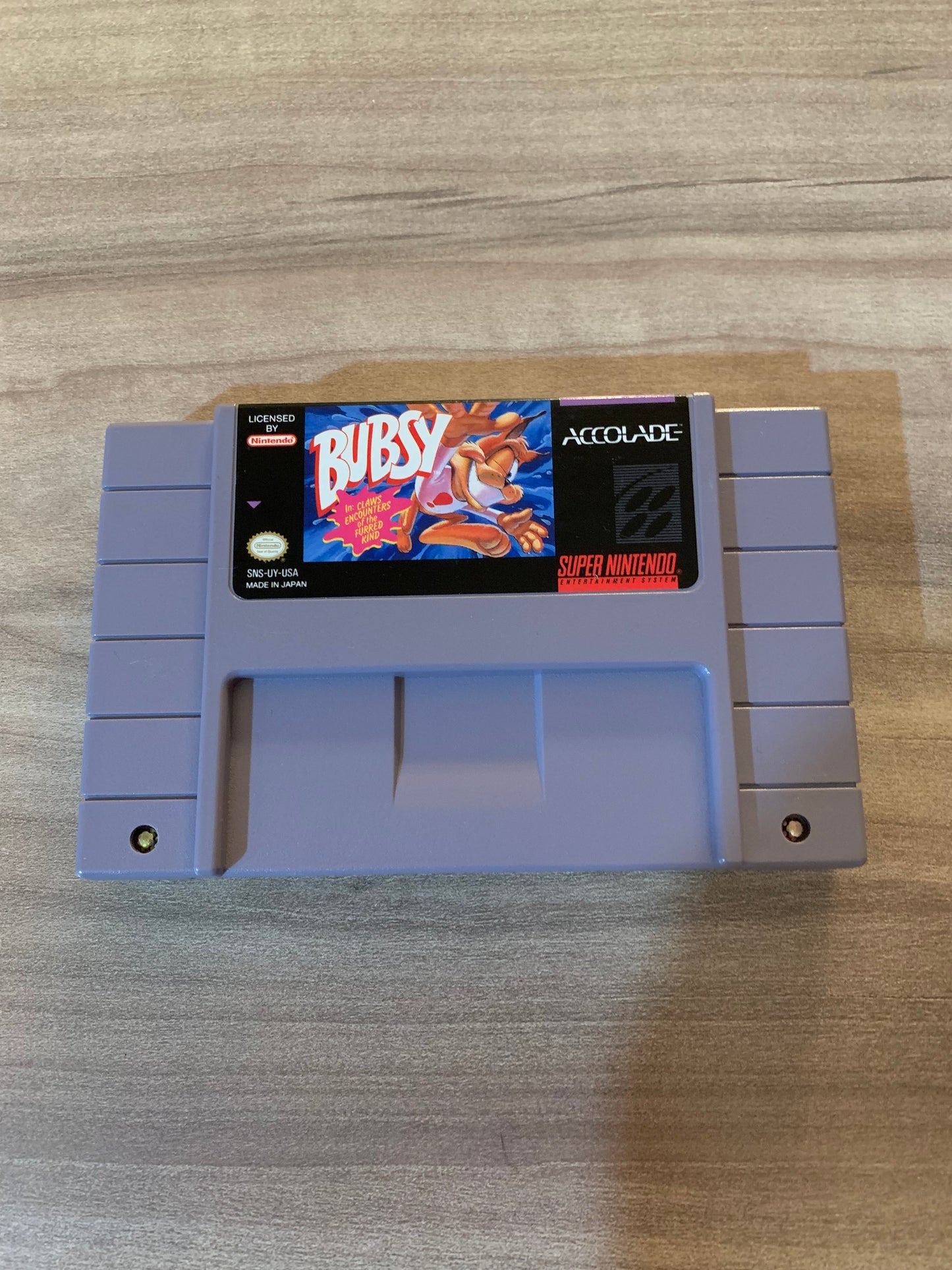 PiXEL-RETRO.COM : SUPER NINTENDO NES (SNES) GAME NTSC BUBSY