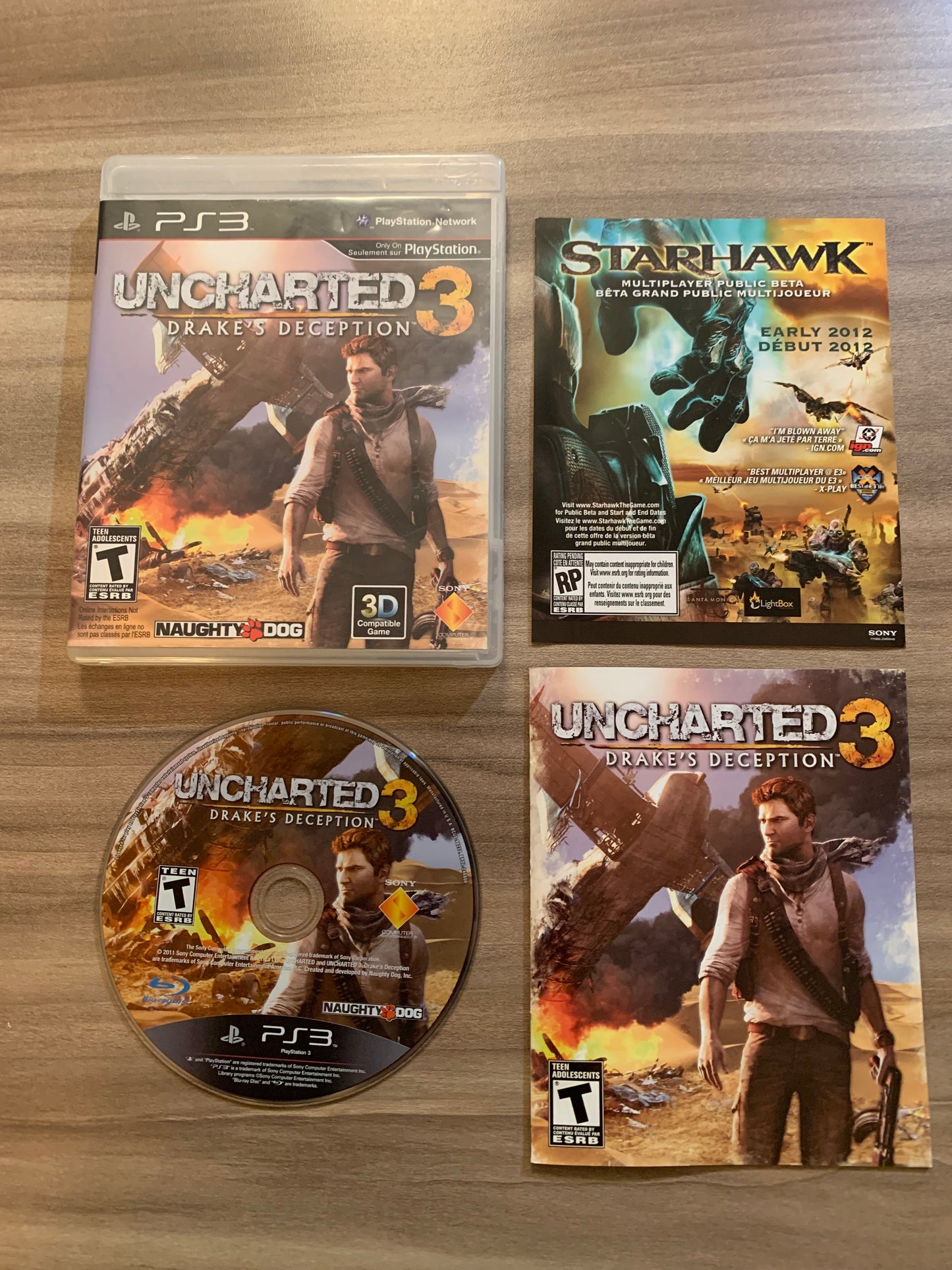 PiXEL-RETRO.COM : SONY PLAYSTATION 3 (PS3) COMPLET CIB BOX MANUAL GAME NTSC UNCHARTED 3 DRAKE'S DECEPTION