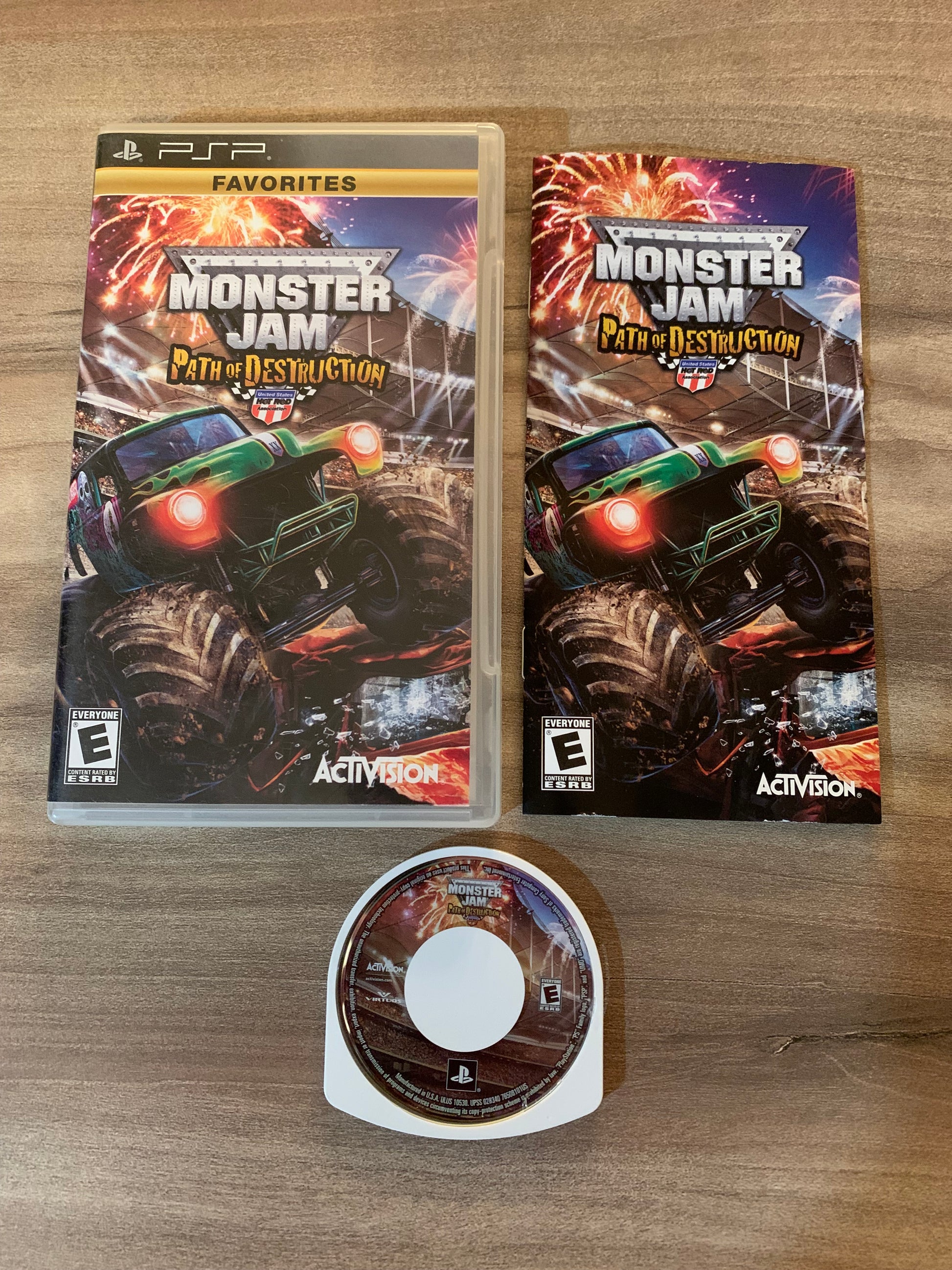 PiXEL-RETRO.COM : SONY PLAYSTATION PORTABLE (PSP) OCOMPLET CIB BOX MANUAL GAME NTSC MONSTER JAM PATH OF DESTRUCTION