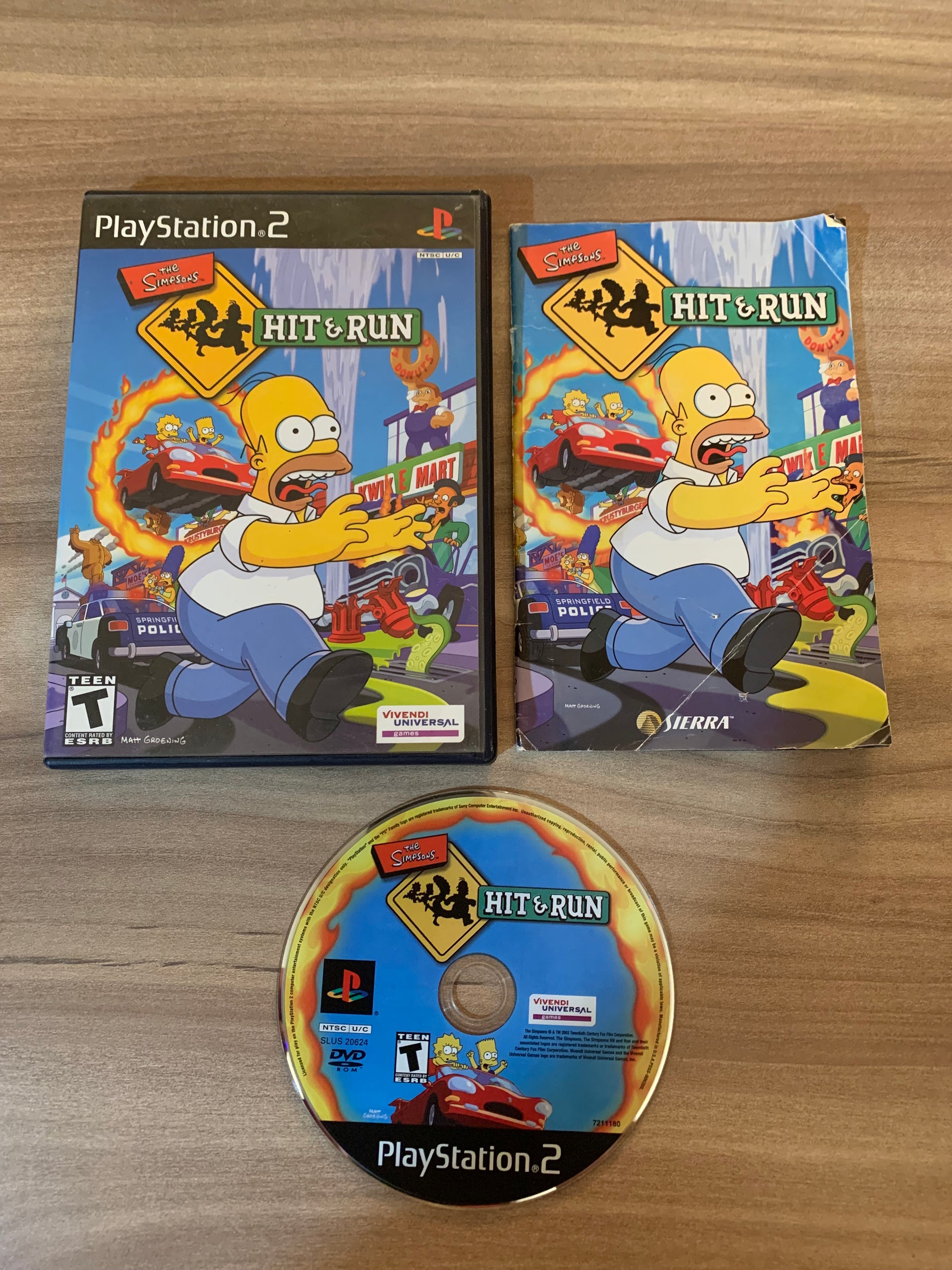 THE SIMPSONS HIT & Run Jeu Sony Playstation 2 PS2 PAL Complete EUR 37