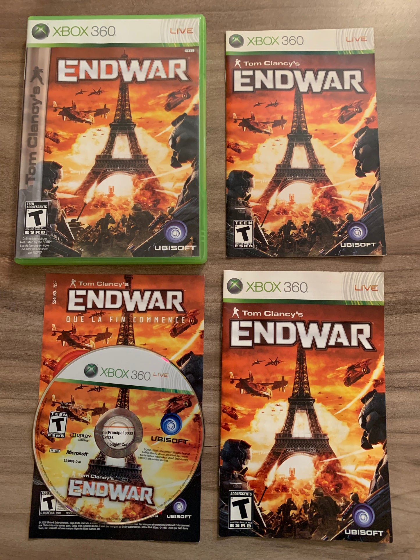 PiXEL-RETRO.COM : MICROSOFT XBOX 360 COMPLETE CIB BOX MANUAL GAME NTSC TOM CLANCY'S ENDWAR