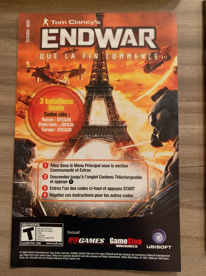 MiCROSOFT XBOX 360 | TOM CLANCYS END WAR