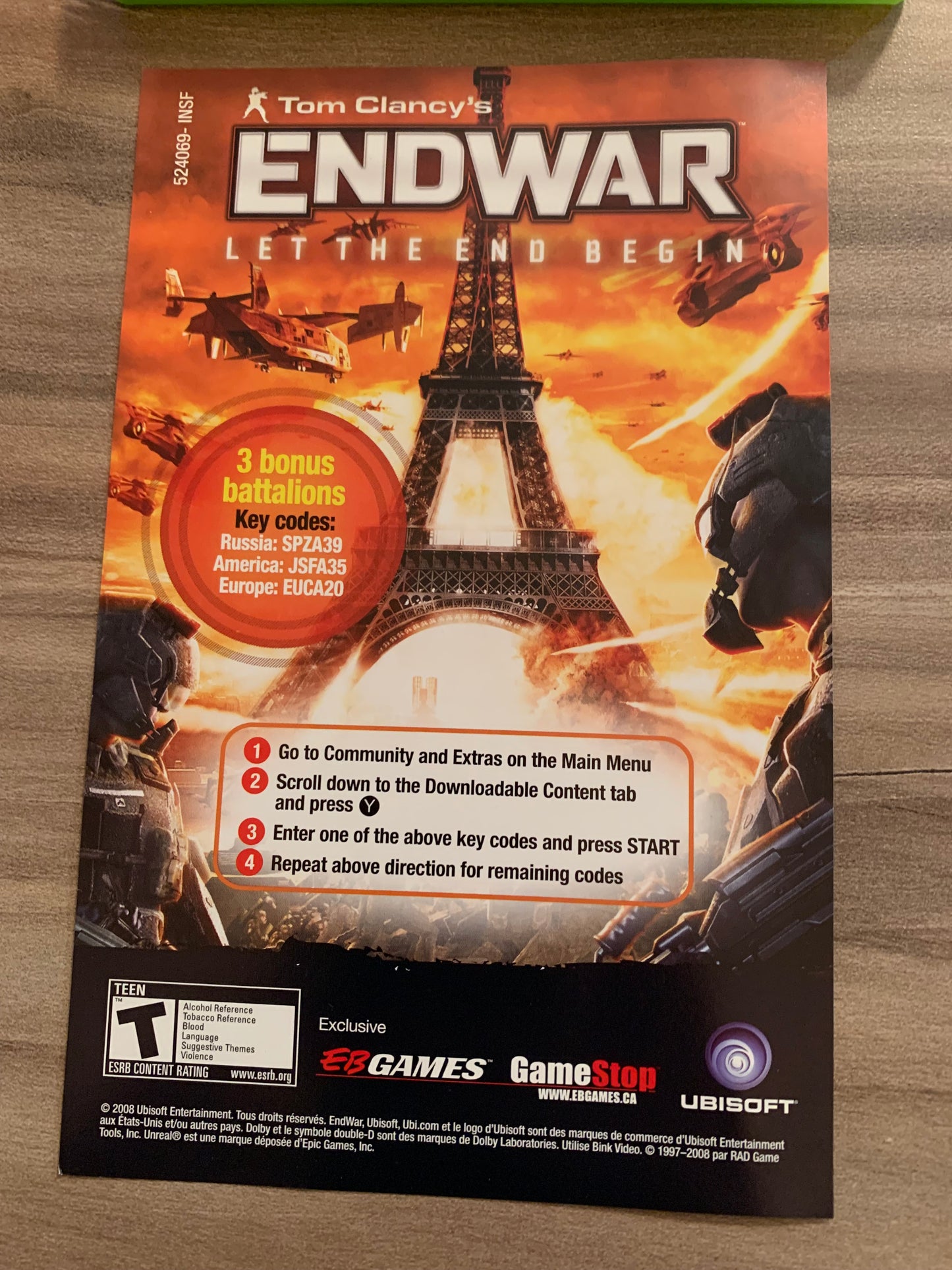 MiCROSOFT XBOX 360 | TOM CLANCYS END WAR